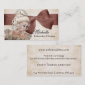 Schöne Vintage Karten Damen-1 Geschäft (Vorne/Hinten)