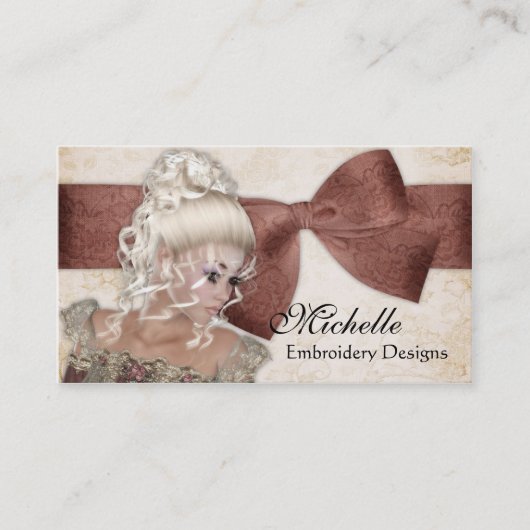 Schöne Vintage Karten Damen-1 Geschäft (Vorderseite)