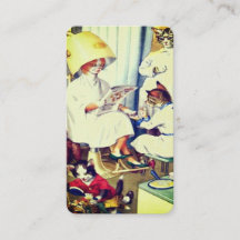 Schöne Vintage Katzen Schönheitssalon Visitenkarte