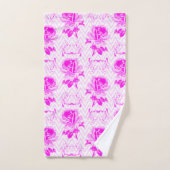 Schöne Vintage Lila Blüte Badhandtuch Set (Handtuch)