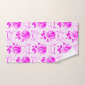 Schöne Vintage Lila Blüte Badhandtuch Set (Handtuch)