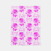 Schöne Vintage Lila Blüte Fleecedecke (Vorderseite)