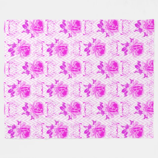 Schöne Vintage Lila Blüte Fleecedecke (Vorderseite (Horizontal))