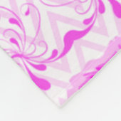 Schöne Vintage Lila Blüte Fleecedecke (Ecke)