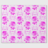 Schöne Vintage Lila Blüte Geschenkpapier (Flach)