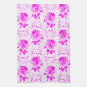 Schöne Vintage Lila Blüte Geschirrtuch (Vertikal)