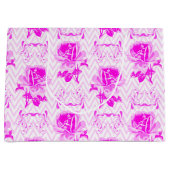 Schöne Vintage Lila Blüte Große Geschenktüte (Vorderseite)