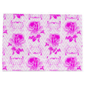 Schöne Vintage Lila Blüte Große Geschenktüte (Rückseite)