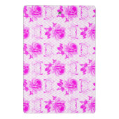 Schöne Vintage Lila Blüte Mini Klemmbrett (Rückseite)