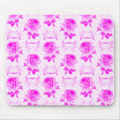 Schöne Vintage Lila Blüte Mousepad (Vorne)