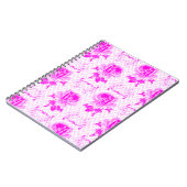 Schöne Vintage Lila Blüte Notizblock (Linke Seite)