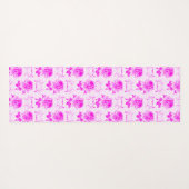 Schöne Vintage Lila Blüte Yogamatte (Rückseite (Horizontal))