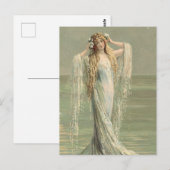 Schöne Vintage Meeresgöttin Postkarte (Vorne/Hinten)