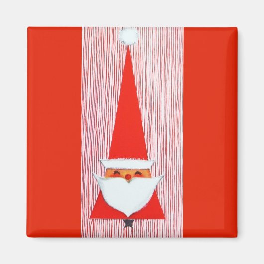 Schöne Vintage Mitte Jahrhundert Mod Santa Magnet (Vorne)