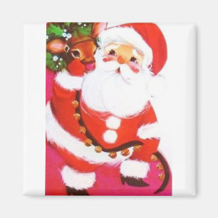 Schöne Vintage Mitte Jahrhundert Mod Santa & Renti Magnet