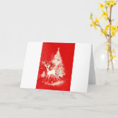 Schöne Vintage Mod Rentier Karte (Gelbe Blume)