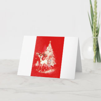 Schöne Vintage Mod Rentier Karte