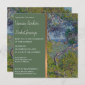 Schöne Vintage Monet Wedding Einladung (Vorne/Hinten)