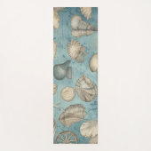 Schöne Vintage Muscheln in Blau Yogamatte (Vorderseite)