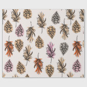 Schöne Vintage Nahtlose Herbstelemente Geschenkpapier (Flach)