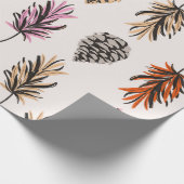 Schöne Vintage Nahtlose Herbstelemente Geschenkpapier (Ecke)
