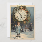 Schöne Vintage neue Jahre Feiertagskarte (Vorderseite)