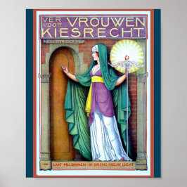 Schöne Vintage Niederländische Frauenwoche Poster
