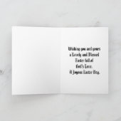 Schöne Vintage Osterangel Grußkarte Karte (Innenseite)