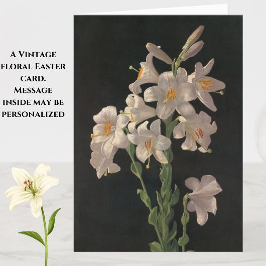 Schöne Vintage Osterlilienkarte Karte