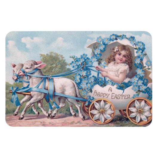 Schöne vintage Ostern Magnet (Horizontal)