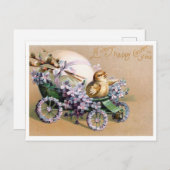 Schöne Vintage Osterpostkarte Postkarte (Vorne/Hinten)