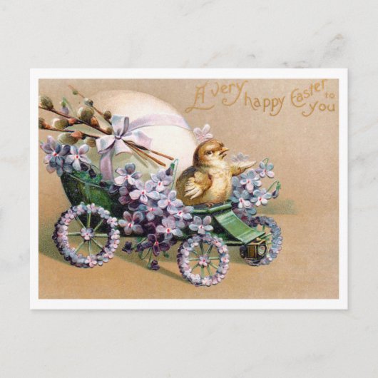 Schöne Vintage Osterpostkarte Postkarte (Vorderseite)