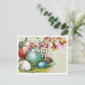 Schöne Vintage Osterpostkarte Postkarte (Stehend Vorderseite)