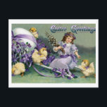 Schöne Vintage Osterpostkarte Postkarte<br><div class="desc">Adable Osterkarte</div>