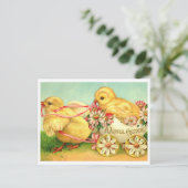 Schöne Vintage Osterpostkarte Postkarte (Stehend Vorderseite)