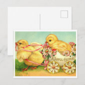 Schöne Vintage Osterpostkarte Postkarte (Vorne/Hinten)