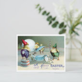 Schöne Vintage Osterpostkarte Postkarte (Stehend Vorderseite)