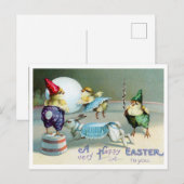 Schöne Vintage Osterpostkarte Postkarte (Vorne/Hinten)