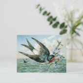 Schöne Vintage Osterpostkarte Postkarte (Stehend Vorderseite)