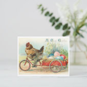 Schöne Vintage Osterpostkarte Postkarte (Stehend Vorderseite)