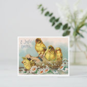 Schöne Vintage Osterpostkarte Postkarte (Stehend Vorderseite)