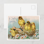 Schöne Vintage Osterpostkarte Postkarte (Vorne/Hinten)