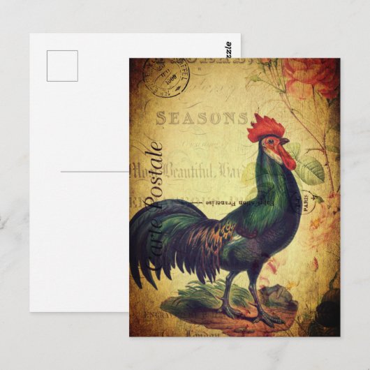 Schöne Vintage Postkarte (Vorne/Hinten)