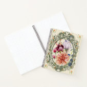 Schöne Vintage-Rahmen-Aquarell-Blumen Antiquität Notizblock (Innenseite)