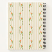 Schöne Vintage-Rahmen-Aquarell-Blumen Antiquität Notizblock (Rückseite)