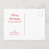 Schöne Vintage Red Gold Poinsettias Weihnachten (Rückseite)