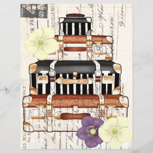 Schöne Vintage-Reise-Koffer für Scrapbooking 