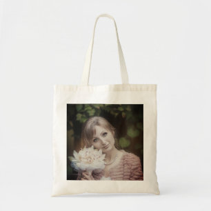 Schöne, Vintage Retro-Effekt-Kilogramm mit Bouquet Tragetasche