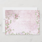 Schöne Vintage Rosa Kinderdusche Einladung (Rückseite)