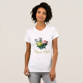 schöne Vintage Rose Blume Blume Mädchen T-Shirt (Vorne ganz)